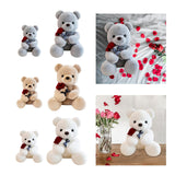 Kids Valentines Day Gifts Home Decor Anniversary Gifts Cute Bear Plush Dolls Gray 25cm
