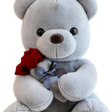 Kids Valentines Day Gifts Home Decor Anniversary Gifts Cute Bear Plush Dolls Gray 50cm