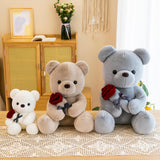 Kids Valentines Day Gifts Home Decor Anniversary Gifts Cute Bear Plush Dolls Gray 50cm