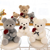 Kids Valentines Day Gifts Home Decor Anniversary Gifts Cute Bear Plush Dolls Gray 50cm