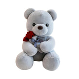 Kids Valentines Day Gifts Home Decor Anniversary Gifts Cute Bear Plush Dolls Gray 50cm