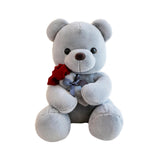Kids Valentines Day Gifts Home Decor Anniversary Gifts Cute Bear Plush Dolls Gray 50cm