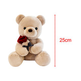 Kids Valentines Day Gifts Home Decor Anniversary Gifts Cute Bear Plush Dolls Brown 25cm