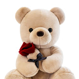 Kids Valentines Day Gifts Home Decor Anniversary Gifts Cute Bear Plush Dolls Brown 50cm