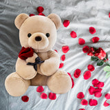 Kids Valentines Day Gifts Home Decor Anniversary Gifts Cute Bear Plush Dolls Brown 50cm