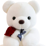 Kids Valentines Day Gifts Home Decor Anniversary Gifts Cute Bear Plush Dolls White 25cm