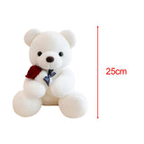 Kids Valentines Day Gifts Home Decor Anniversary Gifts Cute Bear Plush Dolls White 25cm