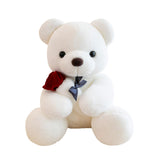 Kids Valentines Day Gifts Home Decor Anniversary Gifts Cute Bear Plush Dolls White 25cm