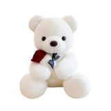 Kids Valentines Day Gifts Home Decor Anniversary Gifts Cute Bear Plush Dolls White 50cm