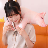 Cute 3D Pig Hug Pillow Throw Pillow Cushion Bed Pillow for Housewarming Gift 55x30cm