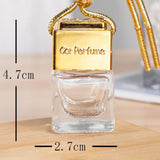 Maxbell 4xEmpty Car Diffuser Empty Pendant Perfume Bottle Auto Perfume Diffuser Bottle Gold