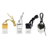 Maxbell 6xEmpty Car Diffuser Empty Pendant Perfume Bottle Auto Perfume Diffuser Bottle Gold
