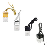 Maxbell 5xEmpty Car Diffuser Empty Pendant Perfume Bottle Auto Perfume Diffuser Bottle Gold