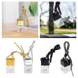 Maxbell 3xEmpty Car Diffuser Empty Pendant Perfume Bottle Auto Perfume Diffuser Bottle Gold