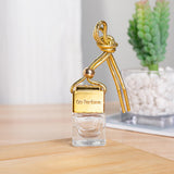Maxbell 6xEmpty Car Diffuser Empty Pendant Perfume Bottle Auto Perfume Diffuser Bottle Gold