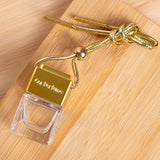 Maxbell 4xEmpty Car Diffuser Empty Pendant Perfume Bottle Auto Perfume Diffuser Bottle Gold