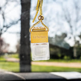 Maxbell 3xEmpty Car Diffuser Empty Pendant Perfume Bottle Auto Perfume Diffuser Bottle Gold