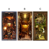 Book Nooks Kits for Dollhouse Bookstore DIY Miniature Dollhouse Booknooks Kits style A