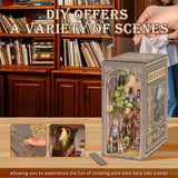 Book Nooks Kits for Dollhouse Bookstore DIY Miniature Dollhouse Booknooks Kits style C