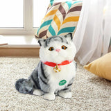 Realistic Cat Toy Tail Movable Kids Valentines Day Gifts for Sofa Car Office Style C