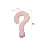 Soft Throw Pillow Lightweight Question Mark Pillow for Office Girls Bedroom Pink