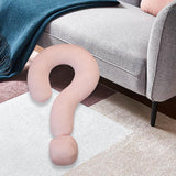 Soft Throw Pillow Lightweight Question Mark Pillow for Office Girls Bedroom Pink