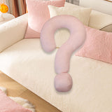 Soft Throw Pillow Lightweight Question Mark Pillow for Office Girls Bedroom Pink