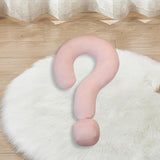 Soft Throw Pillow Lightweight Question Mark Pillow for Office Girls Bedroom Pink