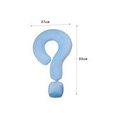 Soft Throw Pillow Lightweight Question Mark Pillow for Office Girls Bedroom Light Blue