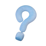 Soft Throw Pillow Lightweight Question Mark Pillow for Office Girls Bedroom Light Blue