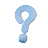 Soft Throw Pillow Lightweight Question Mark Pillow for Office Girls Bedroom Light Blue