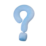 Soft Throw Pillow Lightweight Question Mark Pillow for Office Girls Bedroom Light Blue