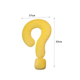 Soft Throw Pillow Lightweight Question Mark Pillow for Office Girls Bedroom Yellow