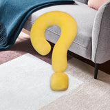 Soft Throw Pillow Lightweight Question Mark Pillow for Office Girls Bedroom Yellow