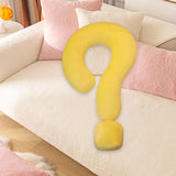 Soft Throw Pillow Lightweight Question Mark Pillow for Office Girls Bedroom Yellow