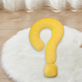 Soft Throw Pillow Lightweight Question Mark Pillow for Office Girls Bedroom Yellow