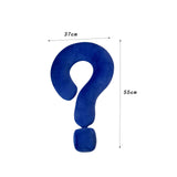 Soft Throw Pillow Lightweight Question Mark Pillow for Office Girls Bedroom Blue