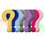 Soft Throw Pillow Lightweight Question Mark Pillow for Office Girls Bedroom Blue