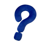 Soft Throw Pillow Lightweight Question Mark Pillow for Office Girls Bedroom Blue