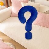 Soft Throw Pillow Lightweight Question Mark Pillow for Office Girls Bedroom Blue