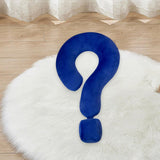 Soft Throw Pillow Lightweight Question Mark Pillow for Office Girls Bedroom Blue