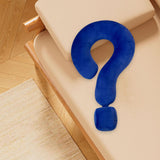 Soft Throw Pillow Lightweight Question Mark Pillow for Office Girls Bedroom Blue
