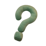 Soft Throw Pillow Lightweight Question Mark Pillow for Office Girls Bedroom Green