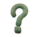 Soft Throw Pillow Lightweight Question Mark Pillow for Office Girls Bedroom Green