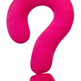 Soft Throw Pillow Lightweight Question Mark Pillow for Office Girls Bedroom Rose Red