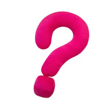 Soft Throw Pillow Lightweight Question Mark Pillow for Office Girls Bedroom Rose Red