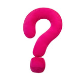Soft Throw Pillow Lightweight Question Mark Pillow for Office Girls Bedroom Rose Red