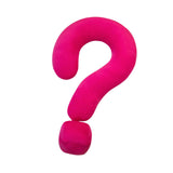 Soft Throw Pillow Lightweight Question Mark Pillow for Office Girls Bedroom Rose Red