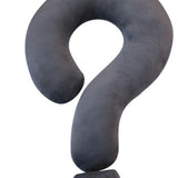 Soft Throw Pillow Lightweight Question Mark Pillow for Office Girls Bedroom Gray