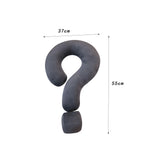 Soft Throw Pillow Lightweight Question Mark Pillow for Office Girls Bedroom Gray